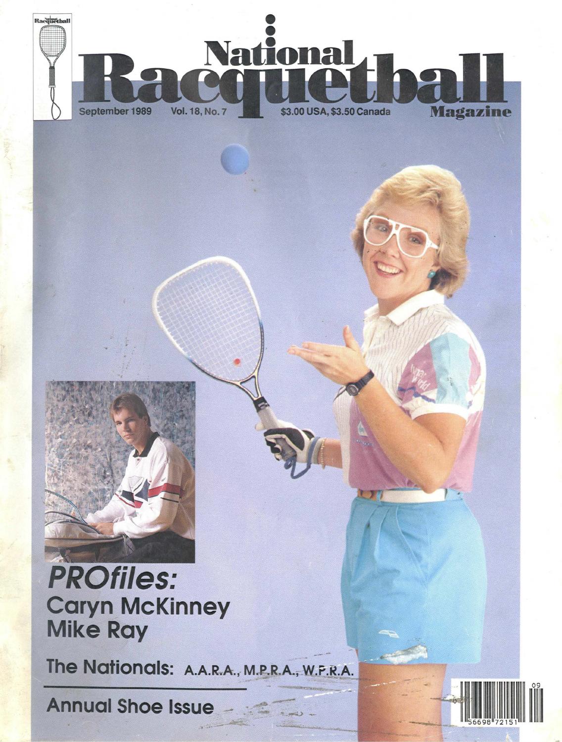 National Racquetball, Sept 1989 cover
